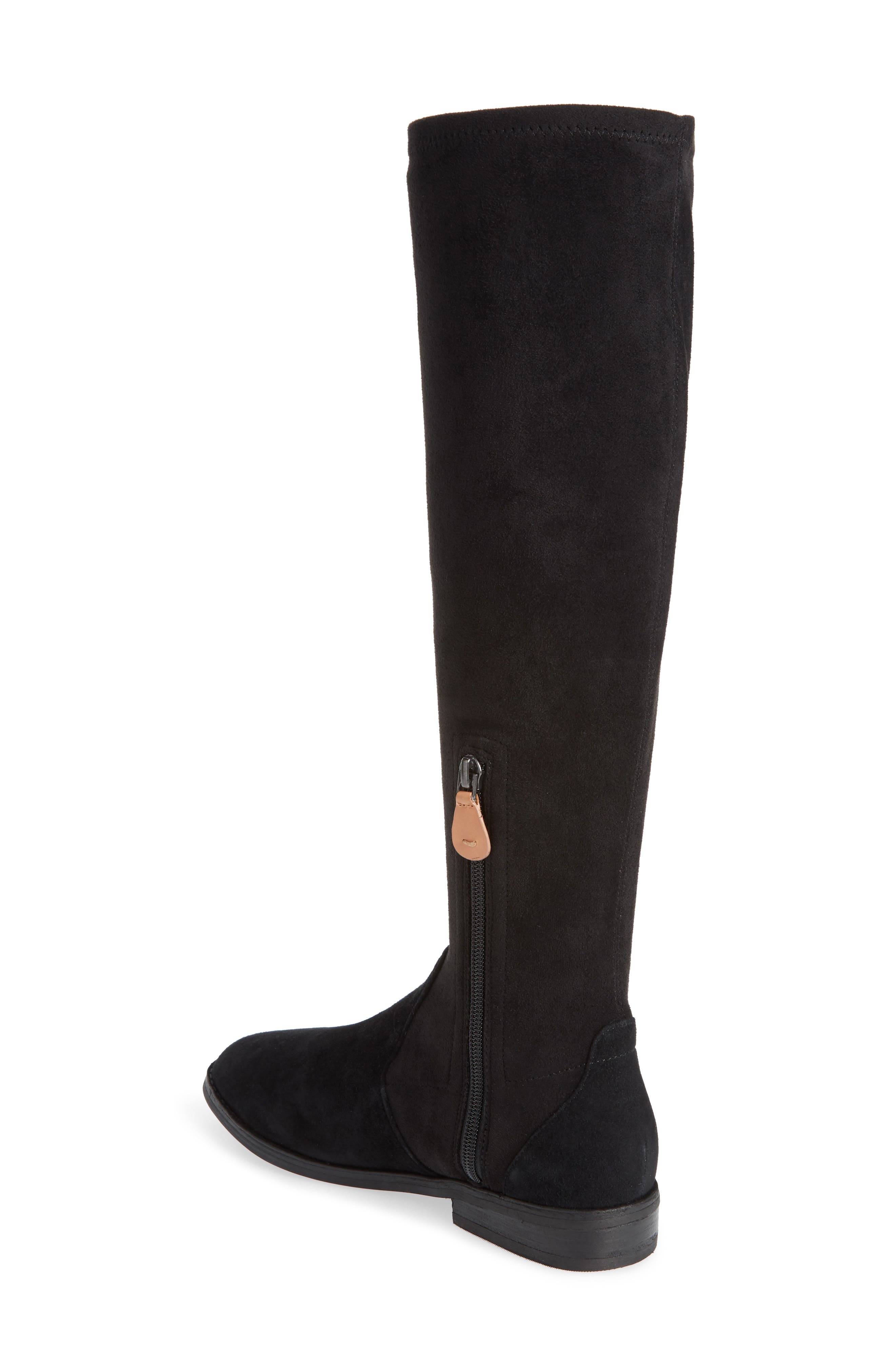 Gentle Souls by Kenneth Cole Emma Stretch Knee High Boot, Alternate, color, Black Suede