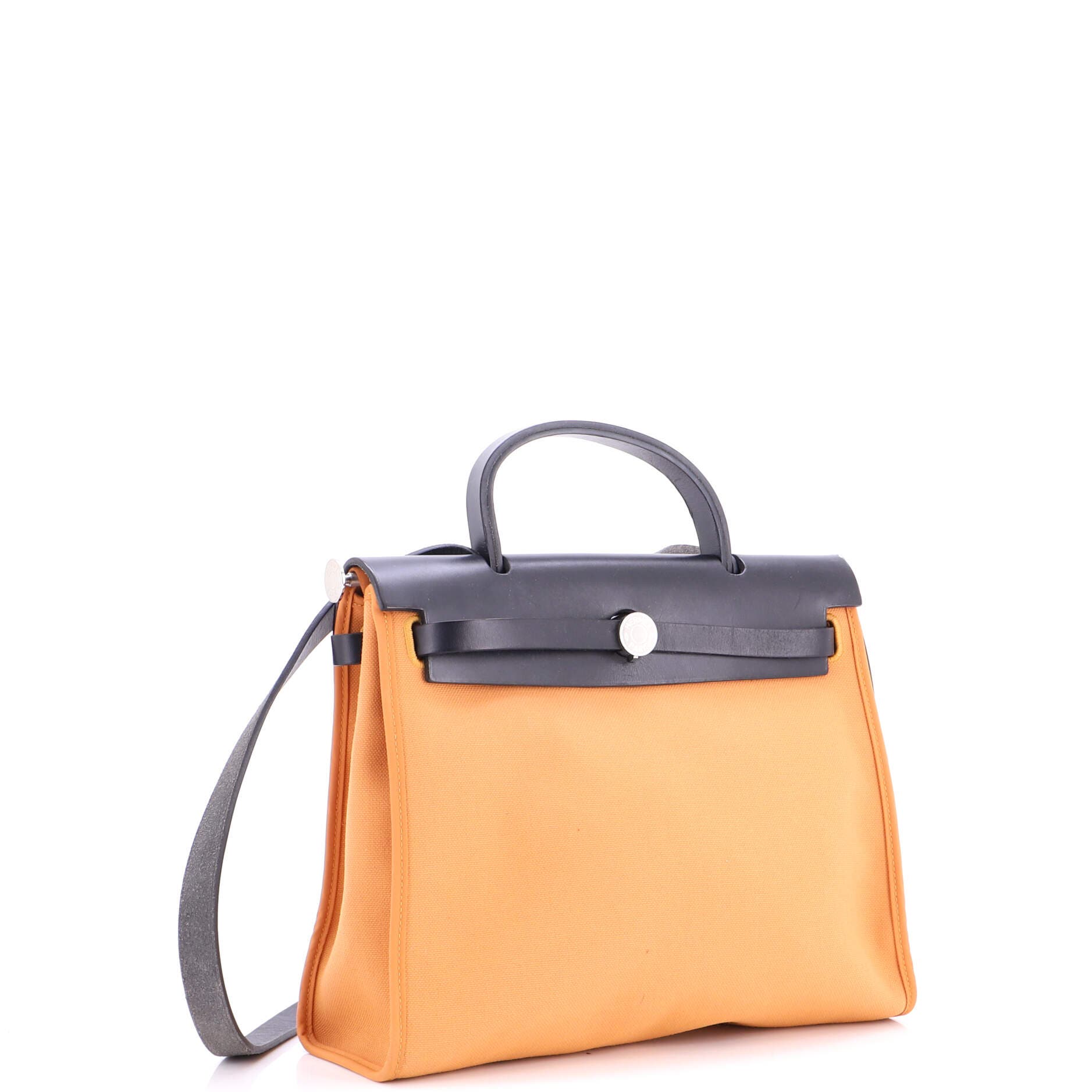 Pre-Owned Hermes Herbag Zip Leather and Toile 31, Alternate, color, Toffee