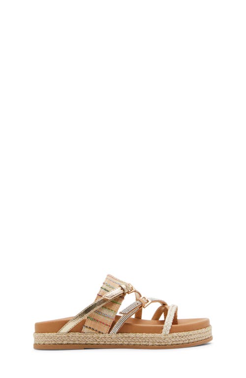 Steve Madden Kids' Jtickle Espadrille Platform Slide Sandal In Natural