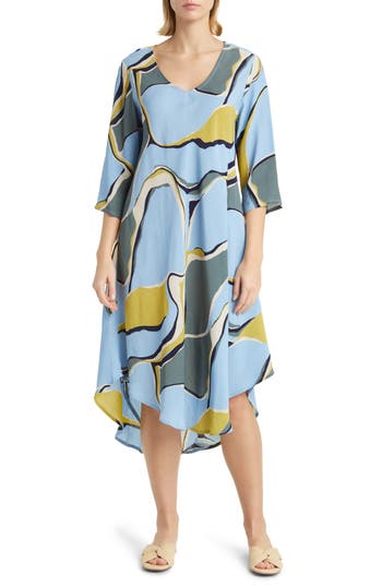 Masai Copenhagen Nora Print Long Sleeve A-line Dress