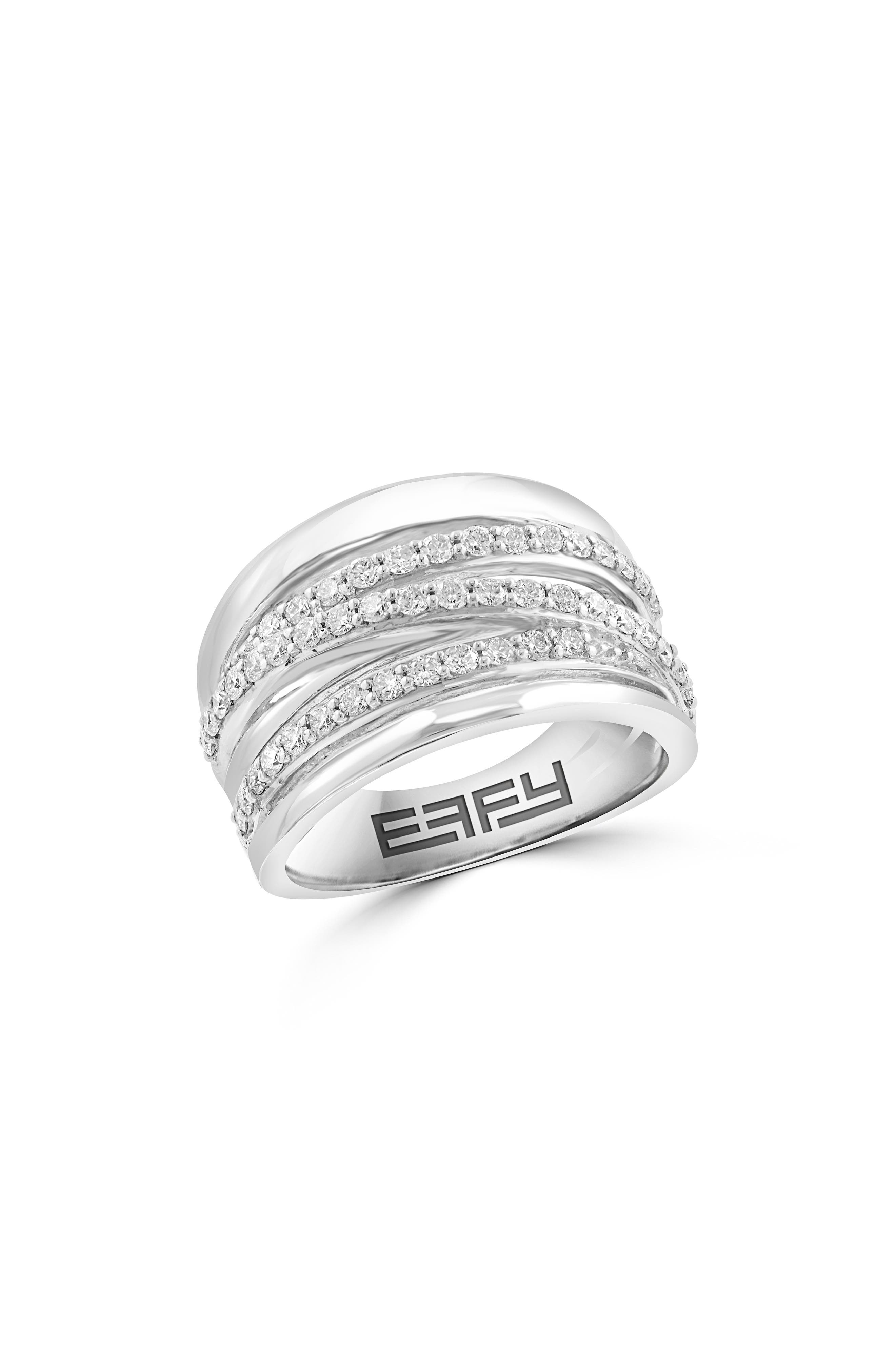 EFFY Sterling Silver Diamond Multiband Ring