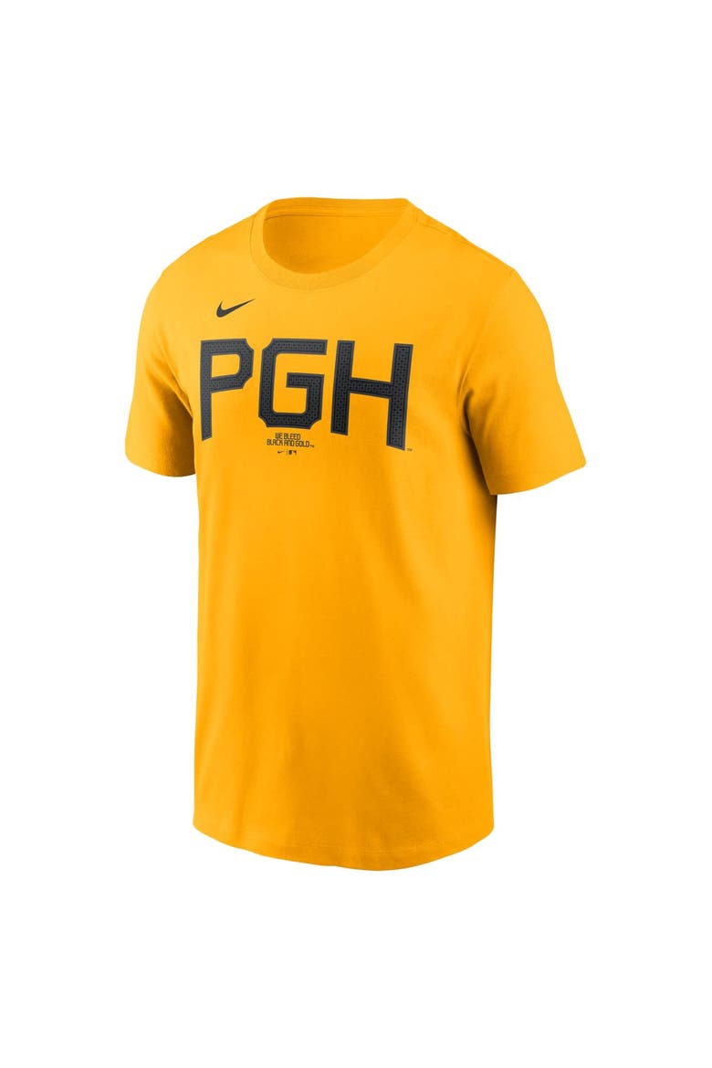 Men's Nike Bryan Reynolds Gold Pittsburgh Pirates Fuse City Connect Name & Number T-Shirt, Alternate, color, Gold