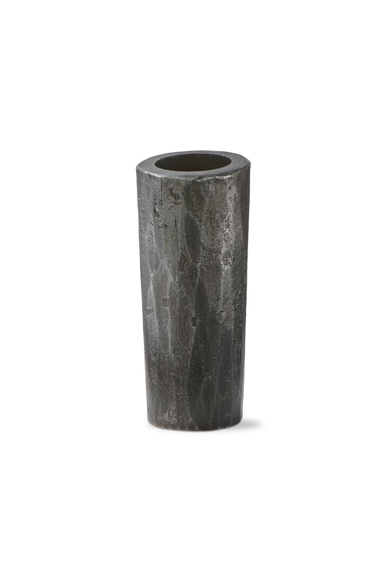 Hammered Tall Taper Candle Holder, Main, color, Black