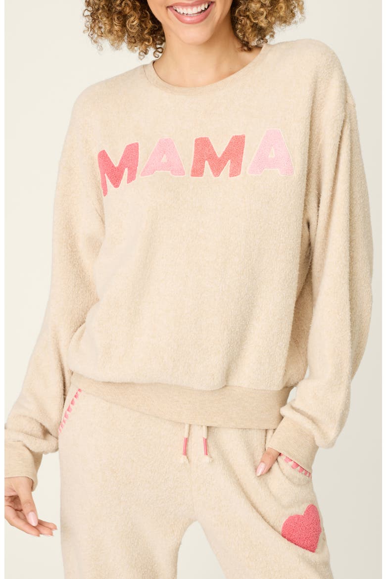 For the Mamas Cotton Blend Sweatshirt, Main, color, LIGHT OATMEAL