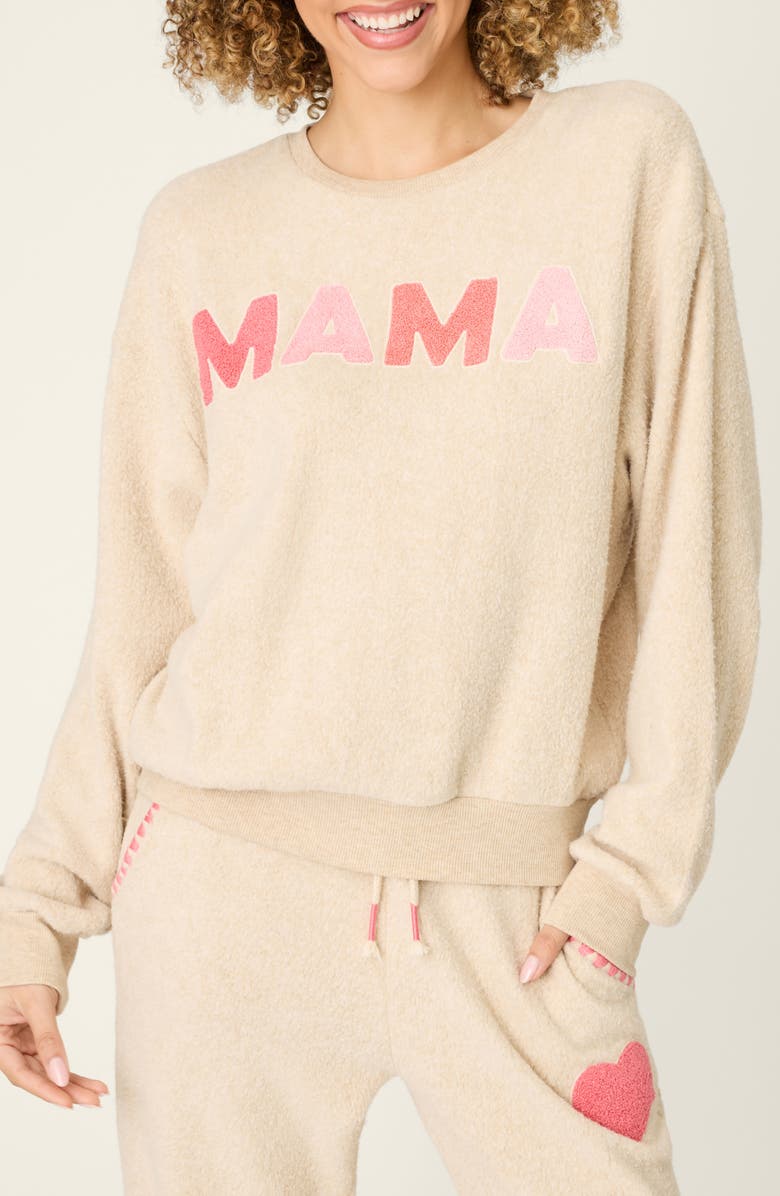 PJ Salvage For the Mamas Cotton Blend Sweatshirt, Main, color, Light Oatmeal