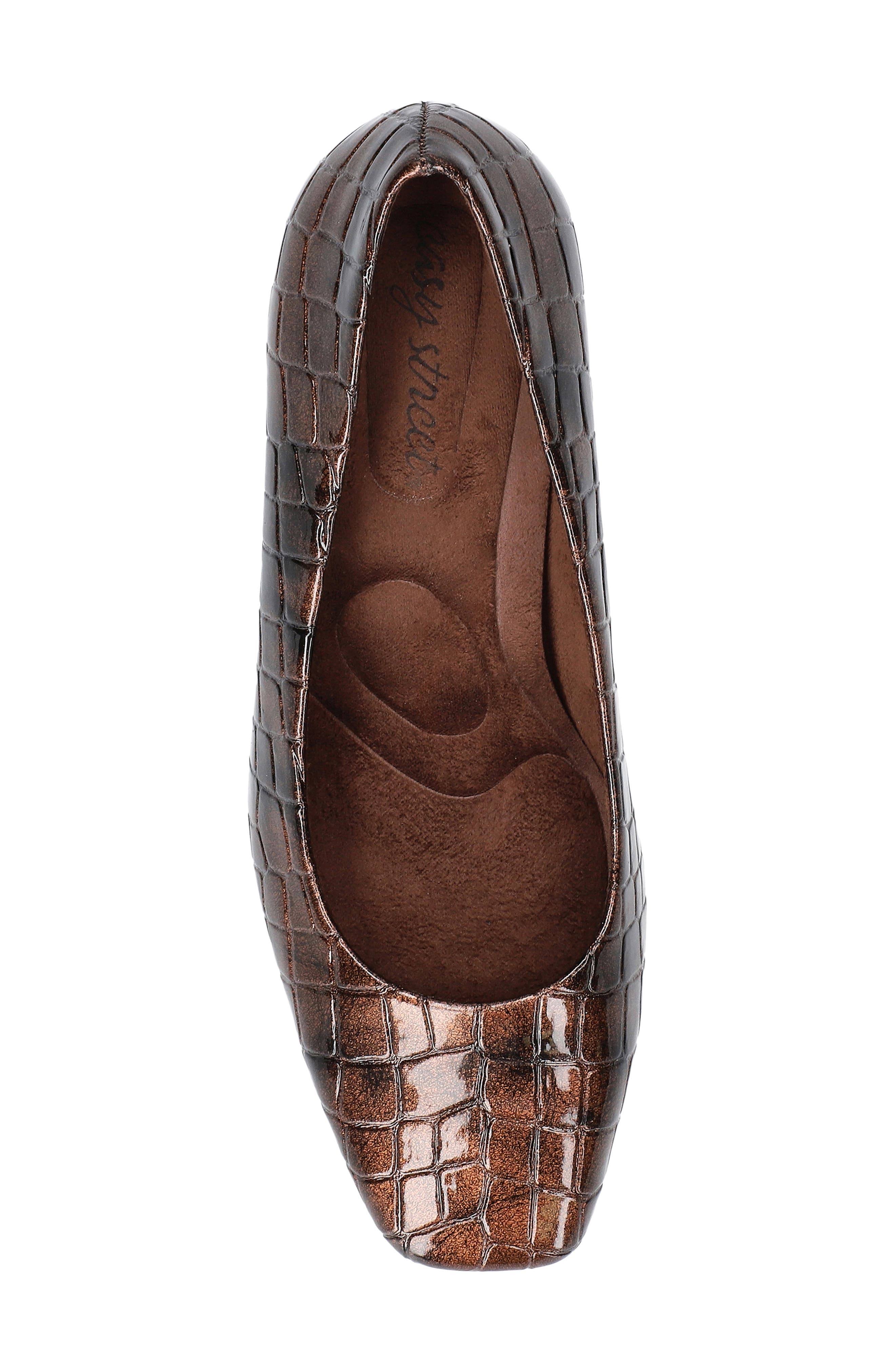 EASY STREET Poet Pump, Alternate, color, Bronze Patent Croco