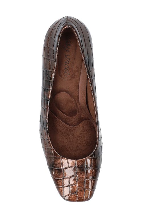 Easy Street Womens Stiletto Heel Booties In Brown