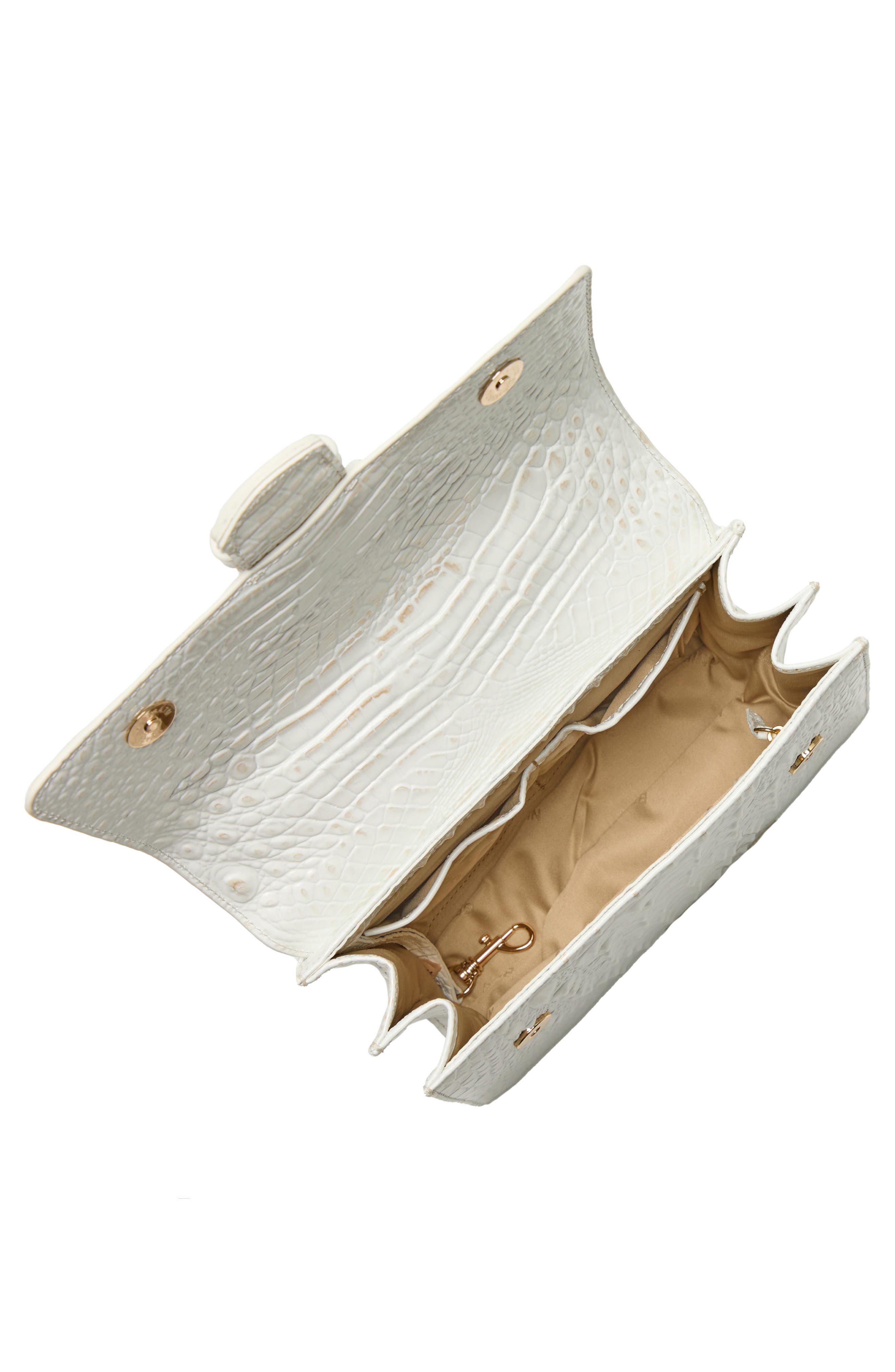 Brahmin Small Hallie Croc Embossed Leather Top Handle Bag, Alternate, color, 