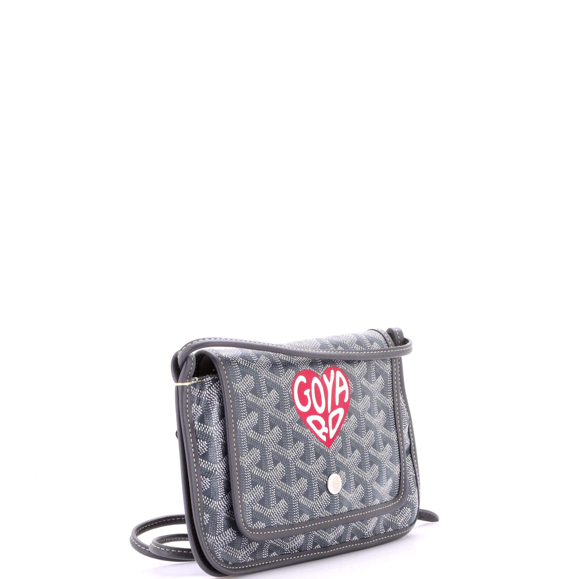 Pre-Owned Goyard Plumet Clutch Wallet Printed Coated Canvas, Alternate, color, Gray