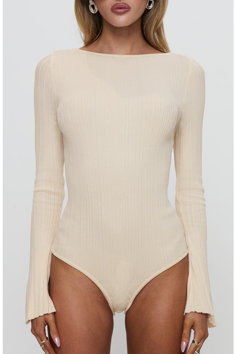 Mayok Rib Bodysuit, Alternate, color, BEIGE