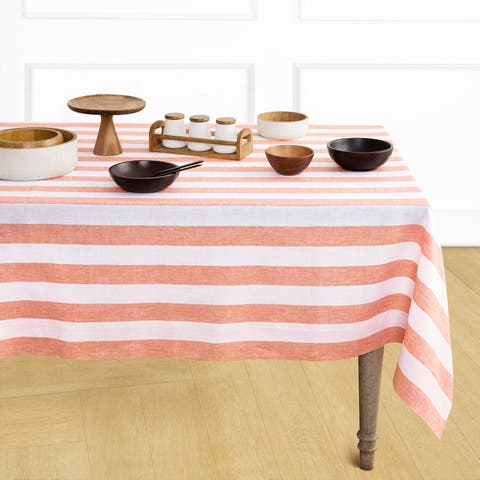 Linen Tablecloth - Cabana Stripe