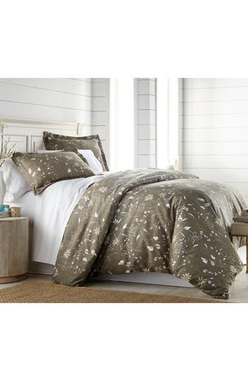Southshore Fine Linens Luxury Premium Floral Collection Comforter Set In Brown
