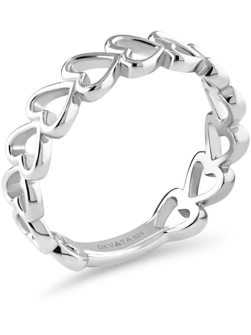 Devata Open Heart Ring In Metallic
