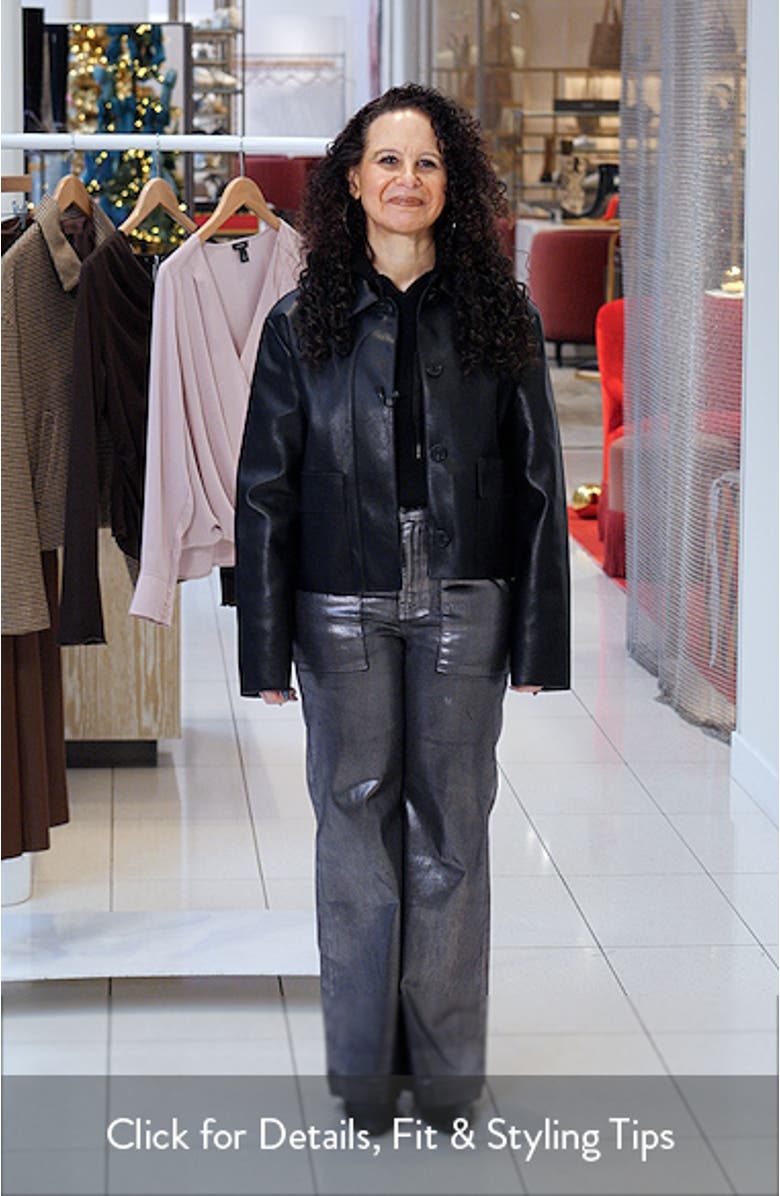 Sabina Faux Leather Jacket, sales video thumbnail