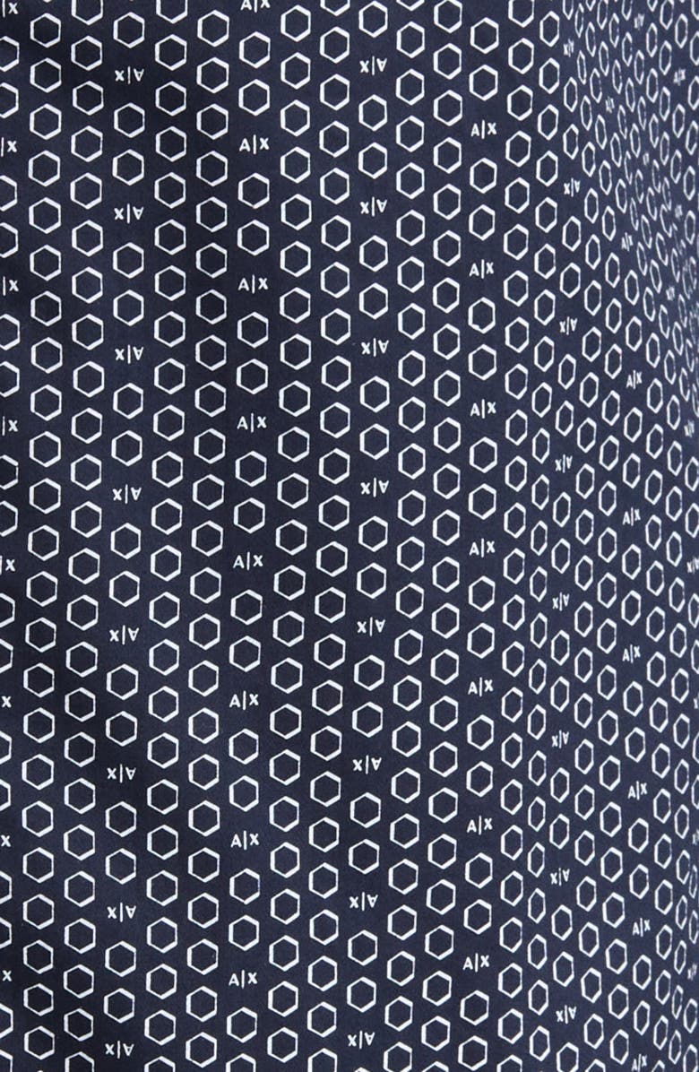 Armani Exchange Hexagon Cotton Button-Up Shirt, Alternate, color,
