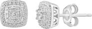 EFFY Sterling Silver Pavé Diamond Cushion Stud Earrings