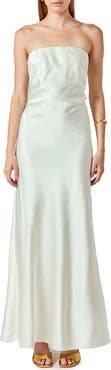 Endless Rose Strapless Satin Maxi Dress