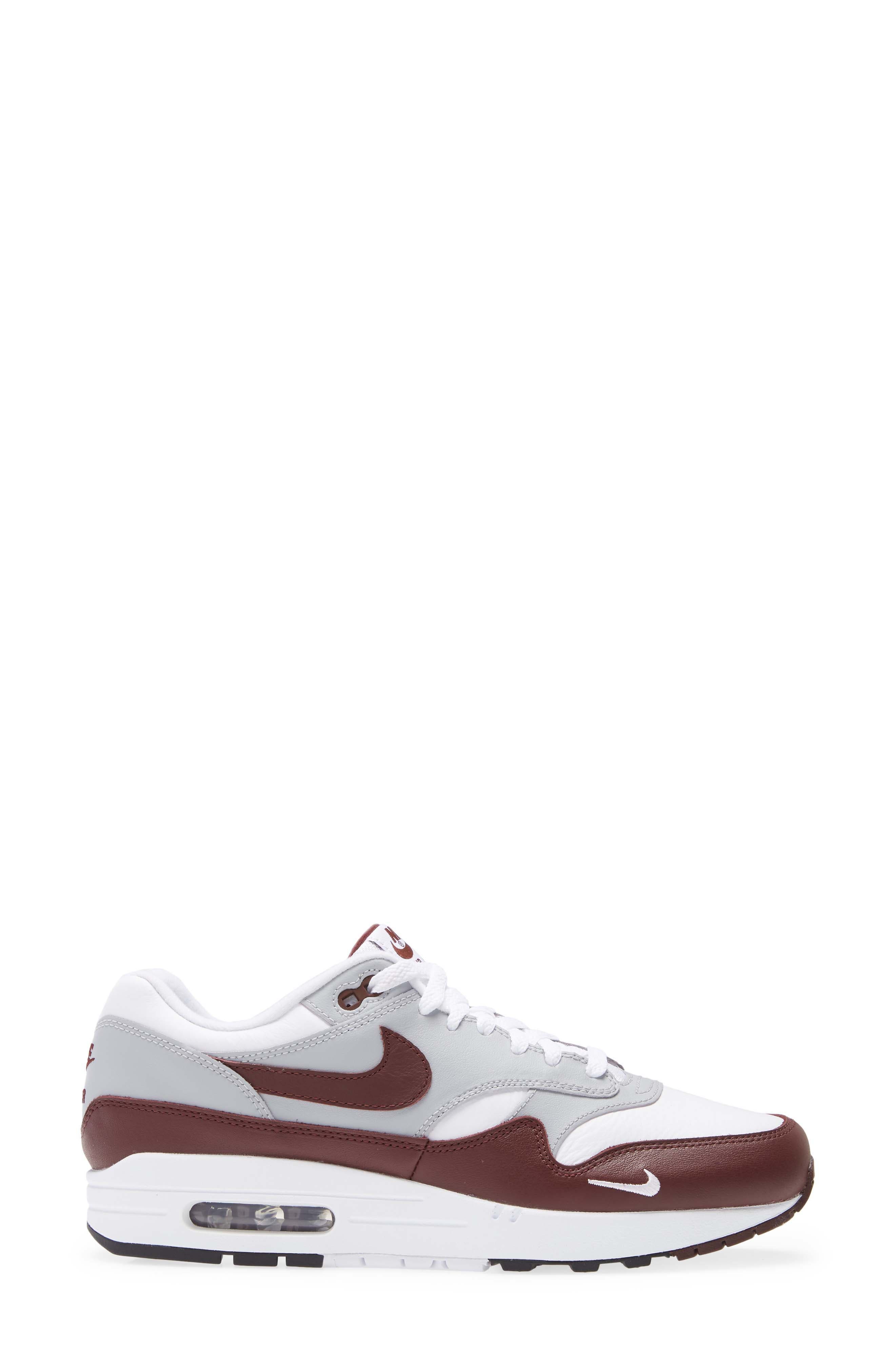 Nike Air Max 1 PRM Sneaker, Alternate, color, White/ Dates/ Grey/ Black