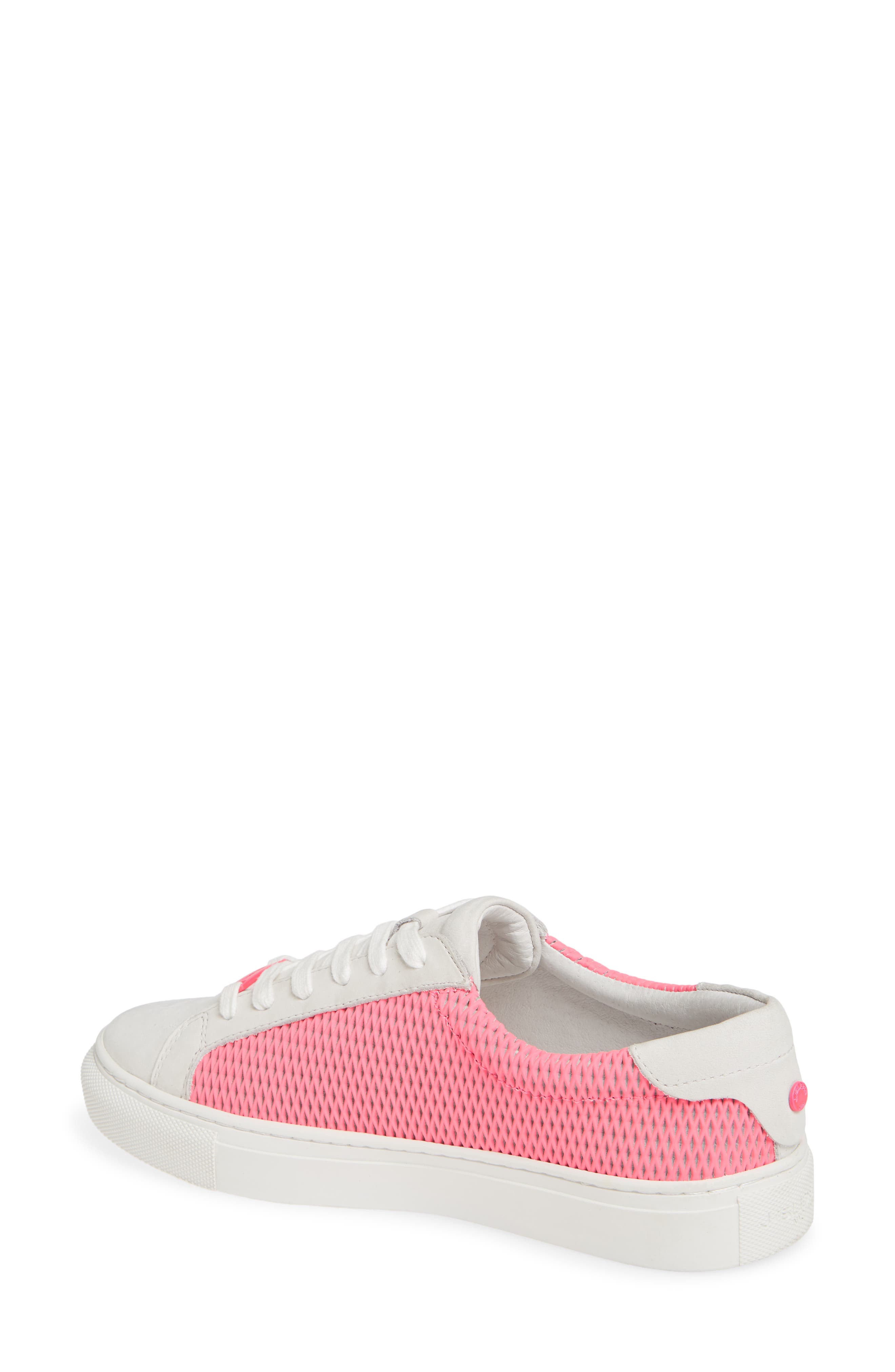 Lacee Sneaker, Alternate, color, NEON PINK LEATHER