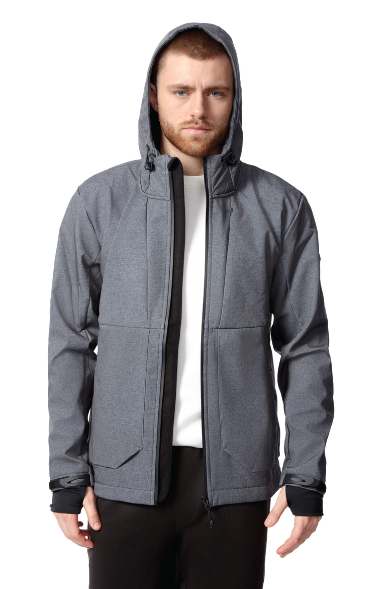 Tofino - Men's Fleece Lined Water-repellent Softshell Jacket, Main, color, DARK GREY