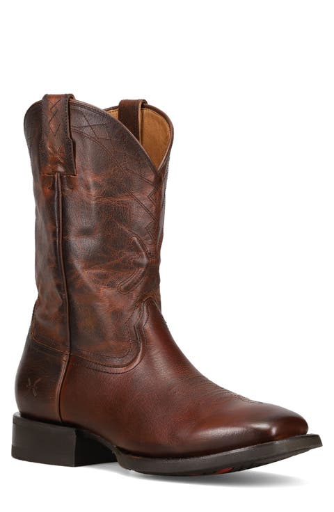 Hauser Logo Stitch Western Boot (Men)