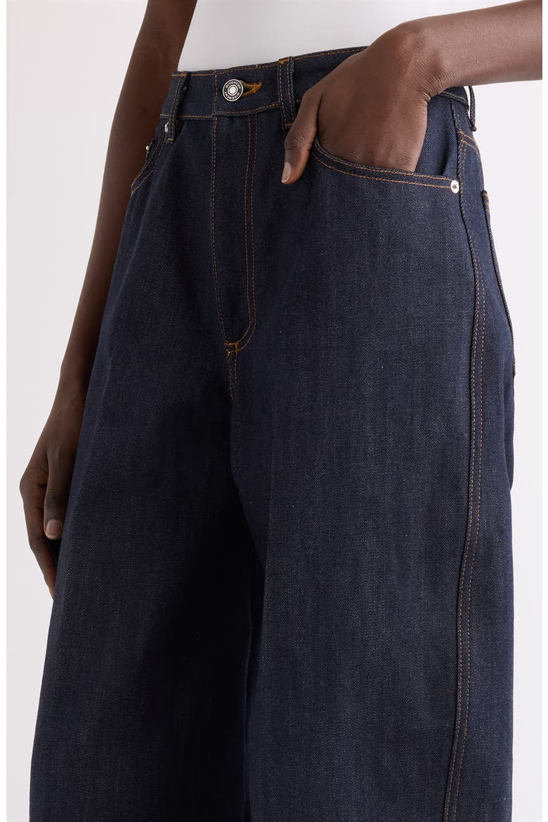 Raw Turn-Up Jeans, Alternate, color, DARK BLUE