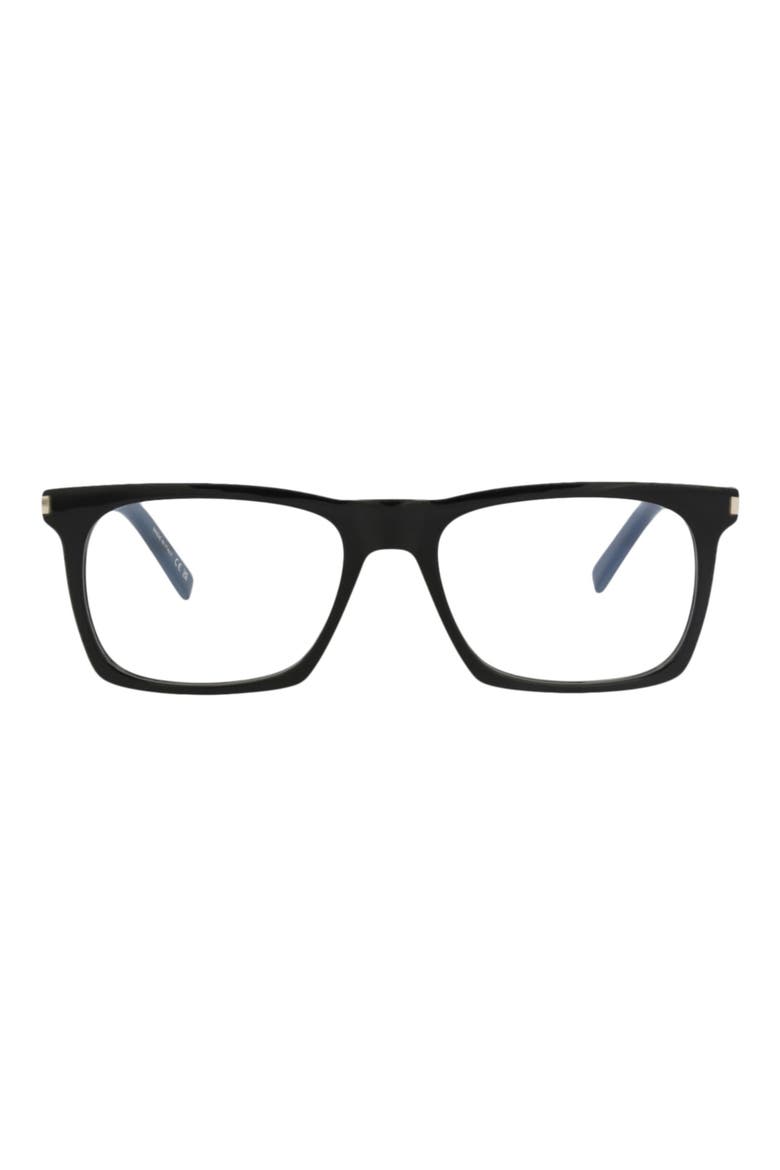 54mm Rectangle Optical Frames, Main, color, BLACK BLACK TRANSPARENT