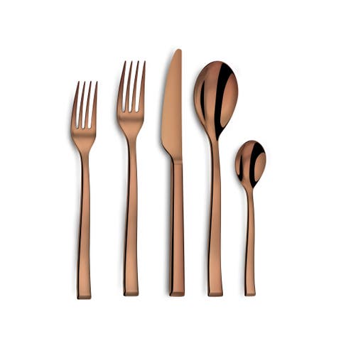 Side Pvd Copper 5 Piece Place Setting
