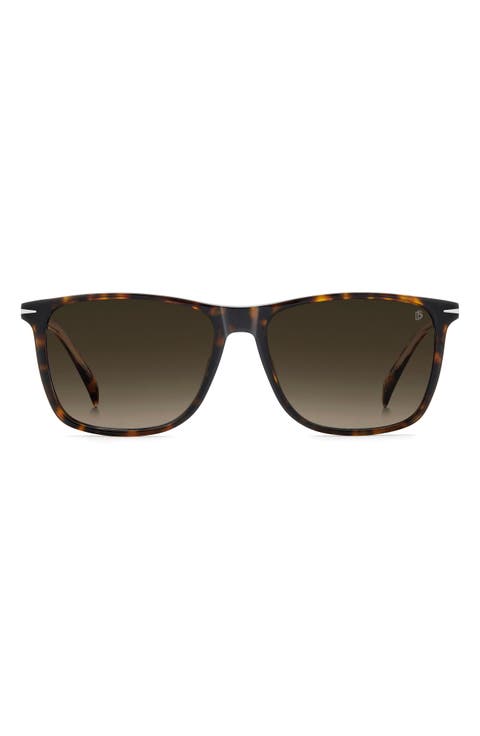 1219/S/US 57mm Gradient Rectangular Sunglasses