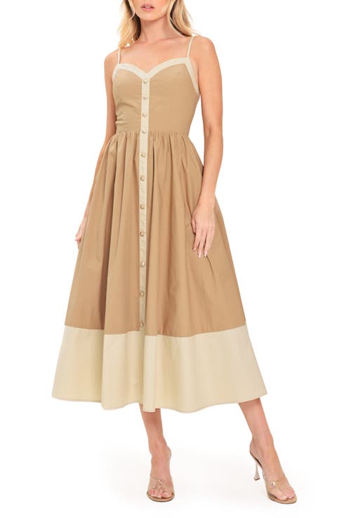 Sleeveless Cotton Midi Dress