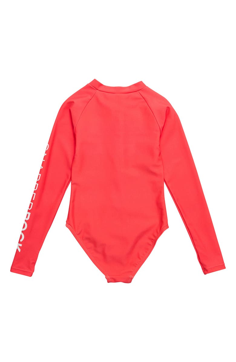 Snapper Rock Kids' Watermelon Long Sleeve One-Piece Rashguard Swimsuit, Alternate, color, Red