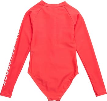 Kids' Watermelon Long Sleeve One-Piece Rashguard Swimsuit