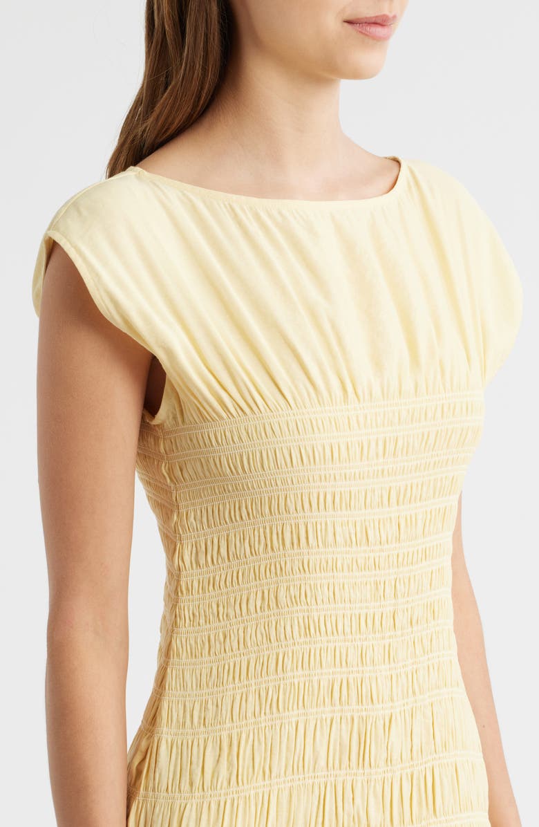 rag & bone Skye Smocked Drop-Waist Maxi Dress, Alternate, color,