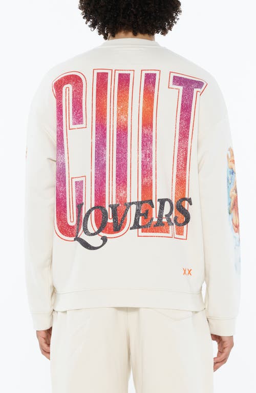Cult Of Individuality Artwork Logo Graphic Sweatshirt In Winter White