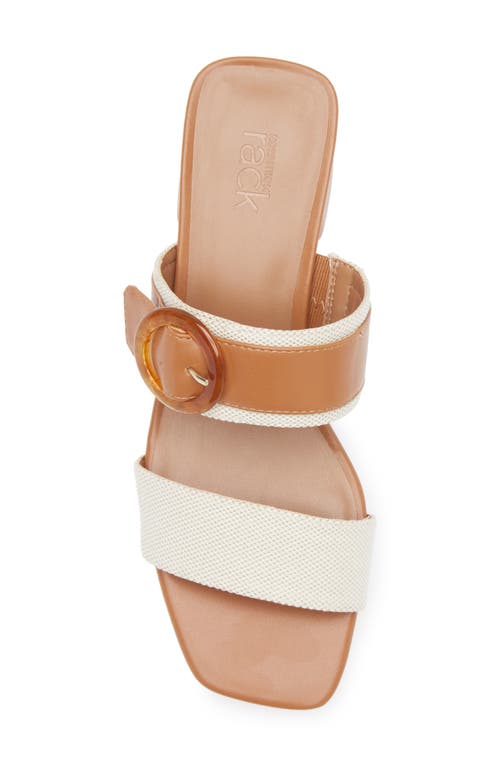 Nordstrom Rack Blake Heeled Slide Sandal In Ivory-tan Toffee