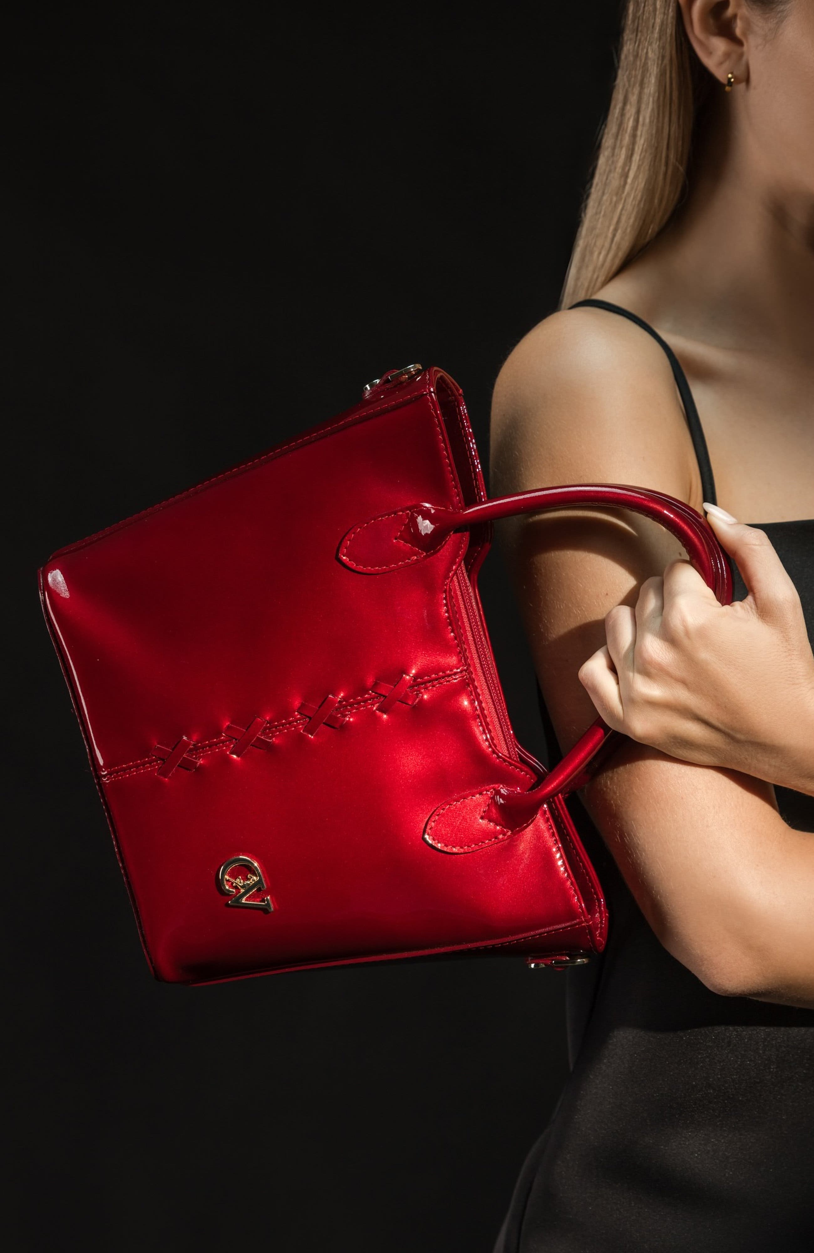 Midnight Rouge 628 Limited Edition Patent Leather Handbag, Alternate, color, Red