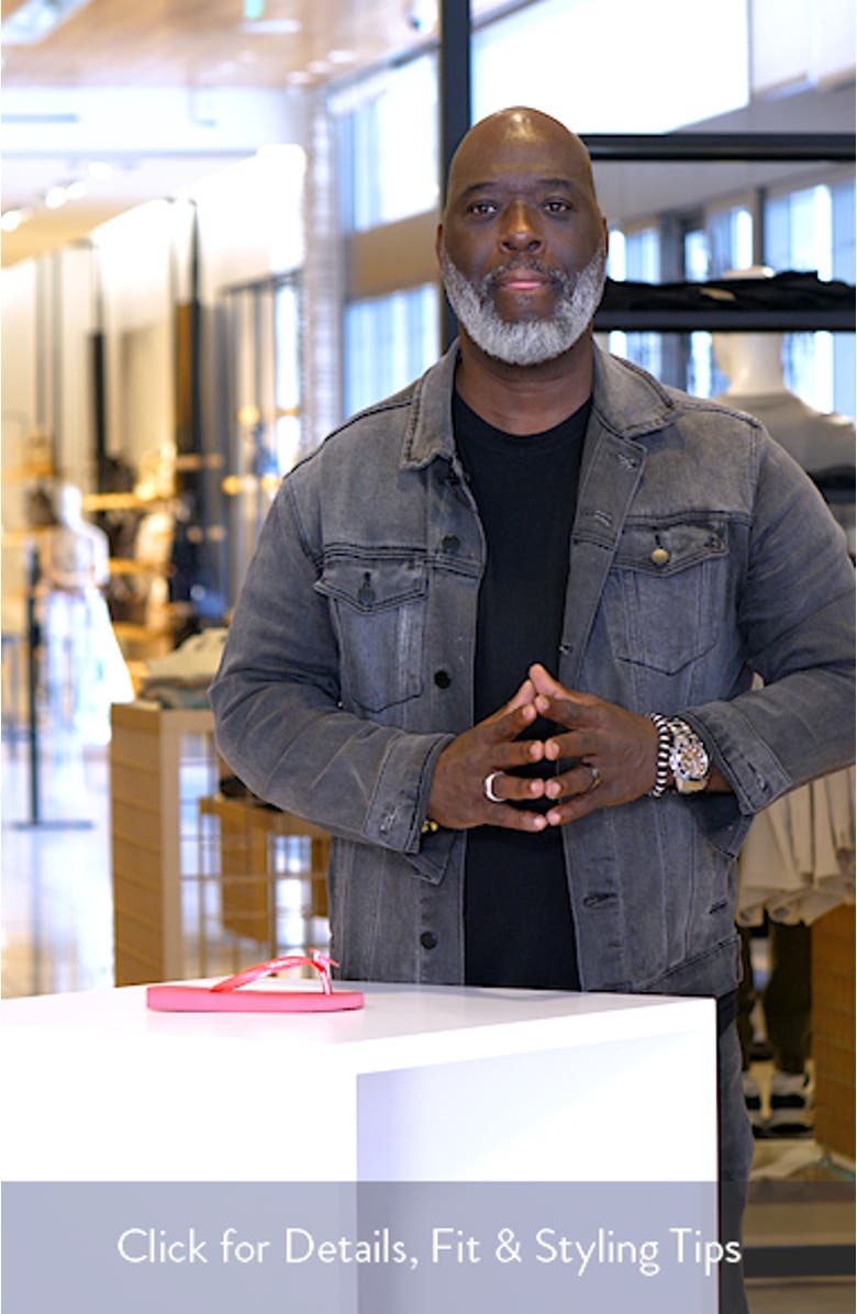 Kids' Slim Crystal Charm Flip Flop, sales video thumbnail