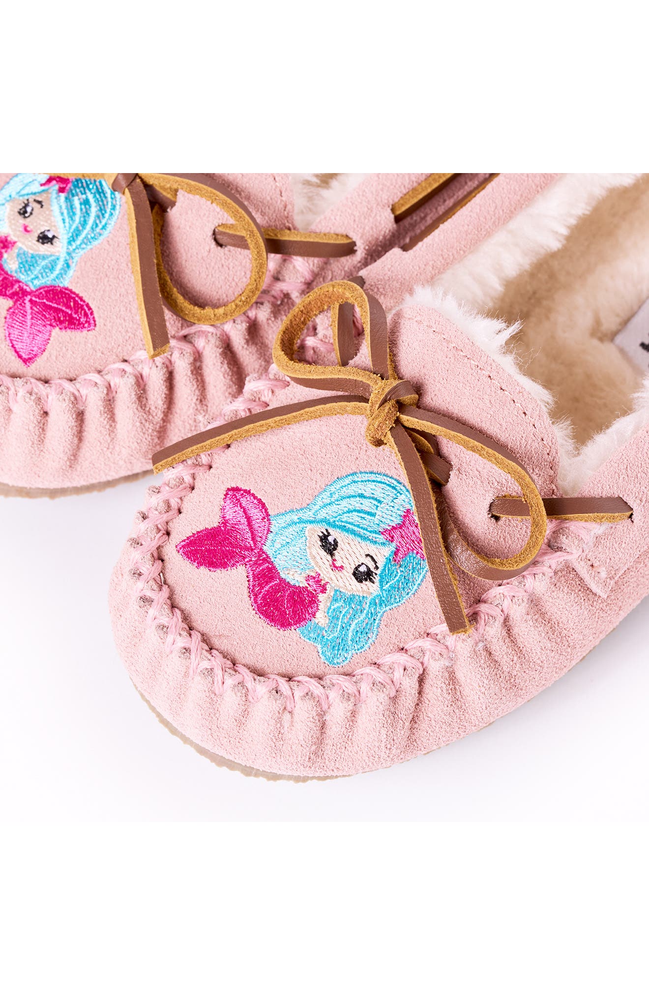 Kids' Cassie Moccasin Slipper, Alternate, color, BLUSH MERMAID