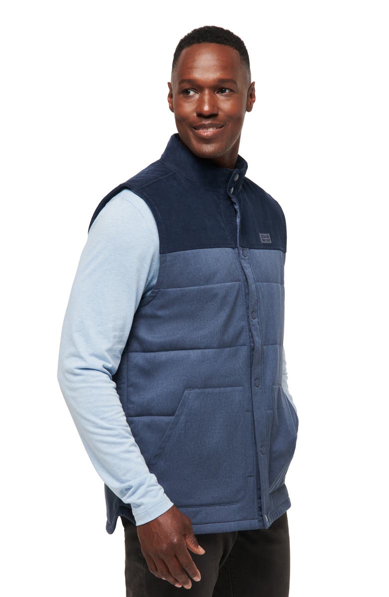 TravisMathew Business Class Quilted Vest, Alternate, color, Total Eclipse