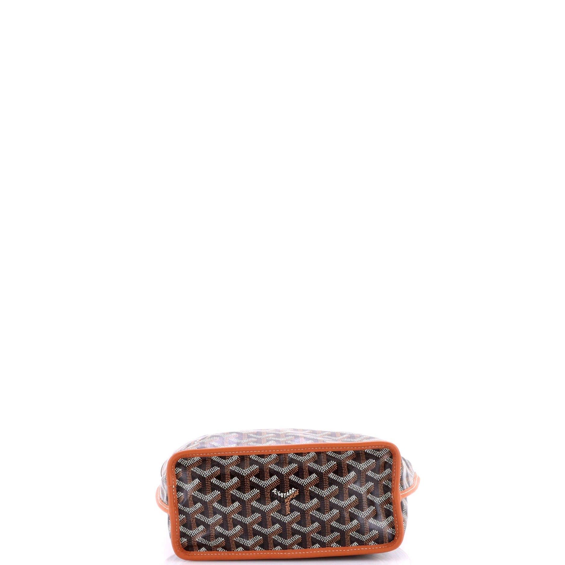 Pre-Owned Goyard Anjou Reversible Tote Coated Canvas Mini, Alternate, color, Brown