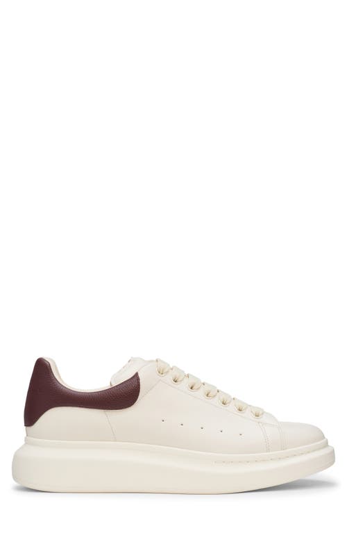 Shop Alexander Mcqueen Mcqueen Oversized Sneaker In Off White/bordeaux