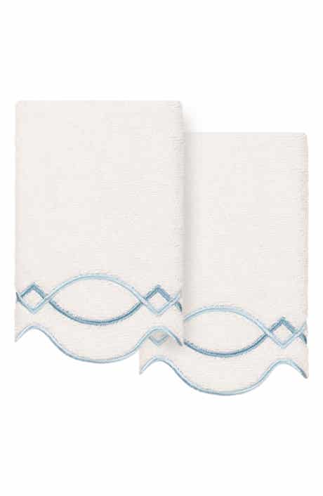 Diamond Chain Scallop Set of 2 Hand Towels