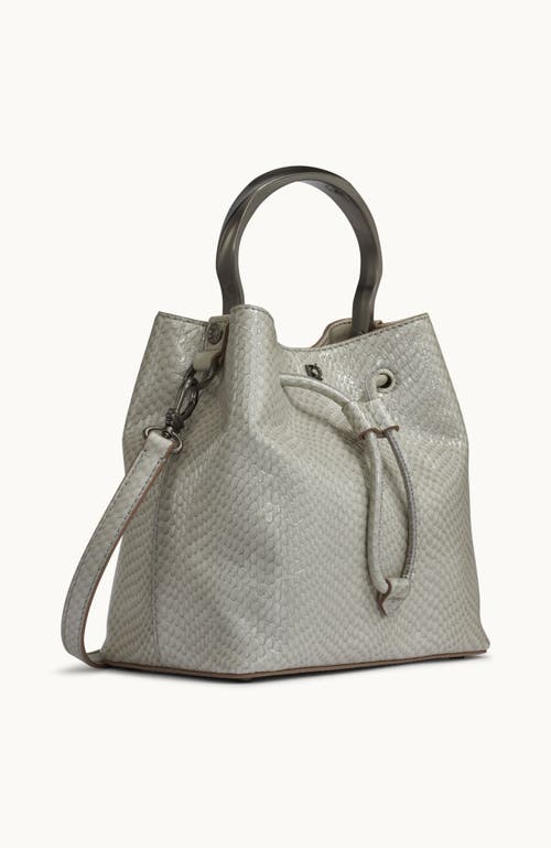 Donna Karan Lawrence Python Top Handle Bucket In Gray