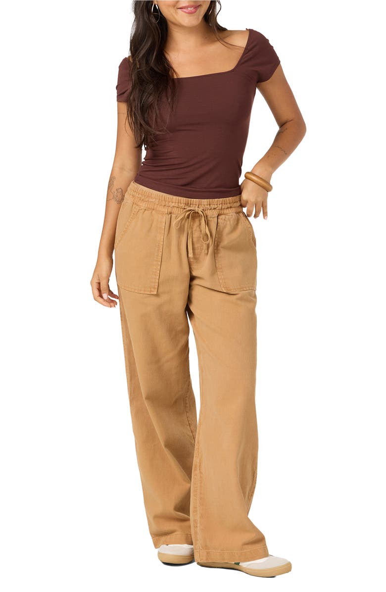 O'Neill Alyssa Solid Knit Top, Alternate, color, Chocolate