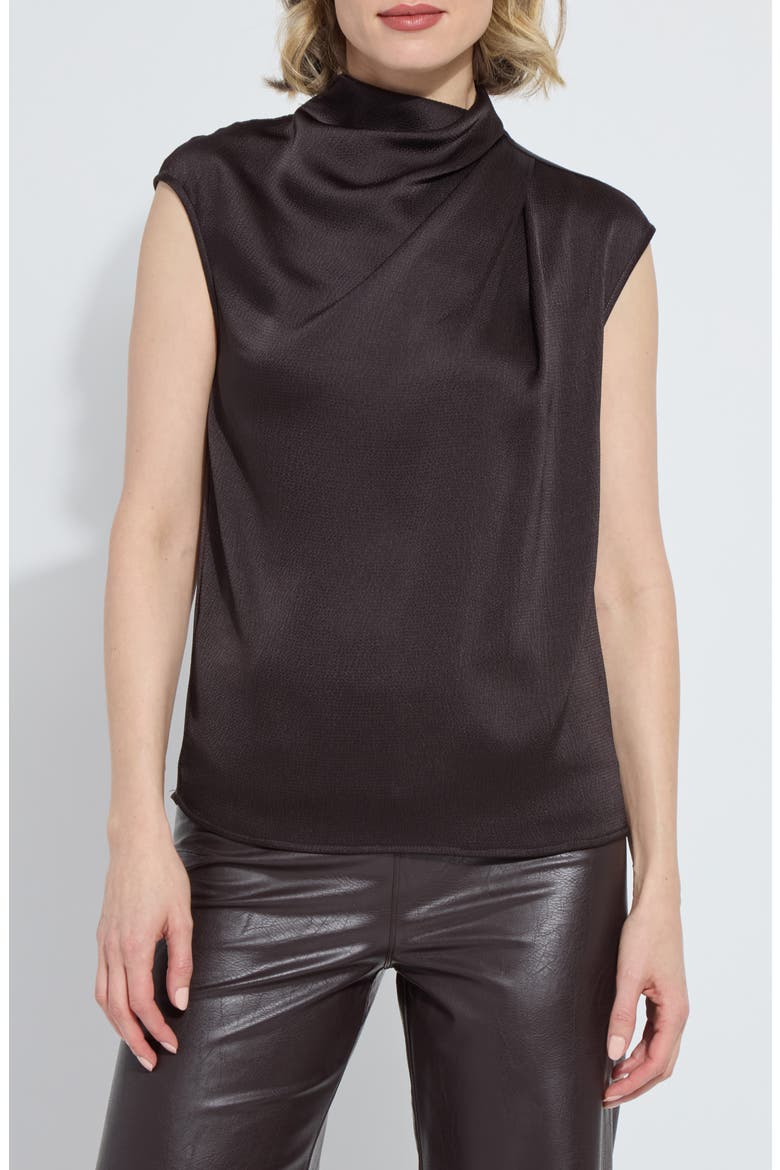 Aisha Sleeveless Cowl Neck Top, Main, color, DBL EXPRSO