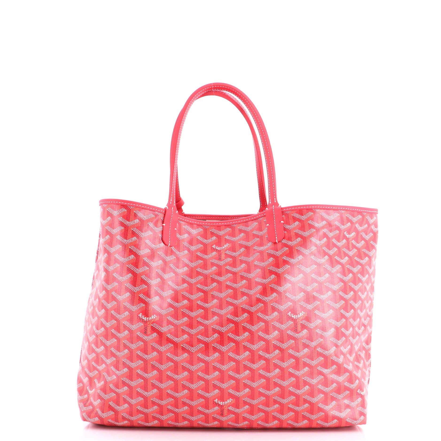 Pre-Owned Goyard Saint Louis Reversible Tote Coated Canvas and Printed Canvas PM, Alternate, color, Red
