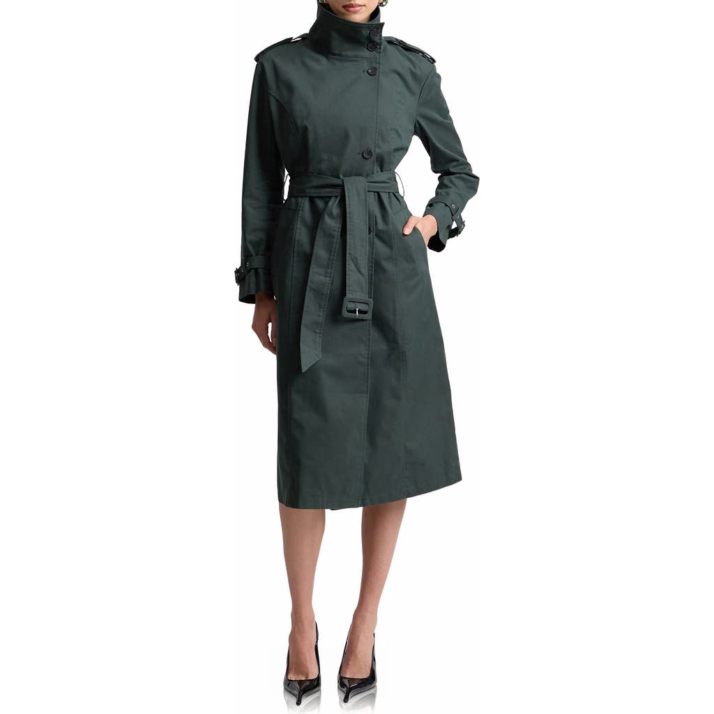 Avec Les Filles Belted Cotton Blend Trench Coat in Seagrass at Nordstrom, Size Xx-Small