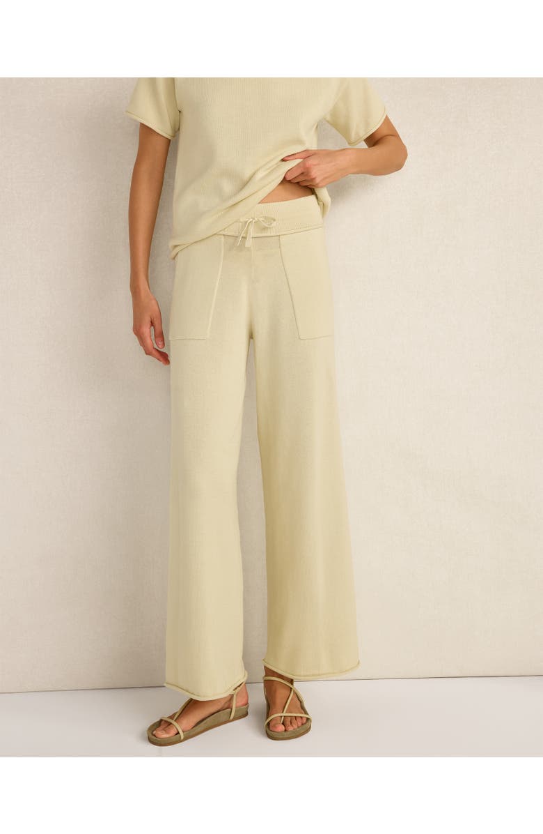 Haven Well Within Cotton Knit Wide Leg Pants, Main, color, Celery Leaf
