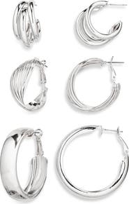Tasha Set of 3 Assorted Hoop Earrings