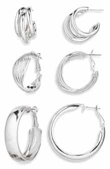 Tasha Set of 3 Assorted Hoop Earrings